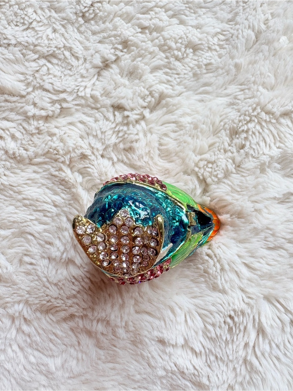 Vintage‑Style Owl Trinket Box | Jeweled Collectible Decor Whimsical Cottagecore - Picture 3 of 8